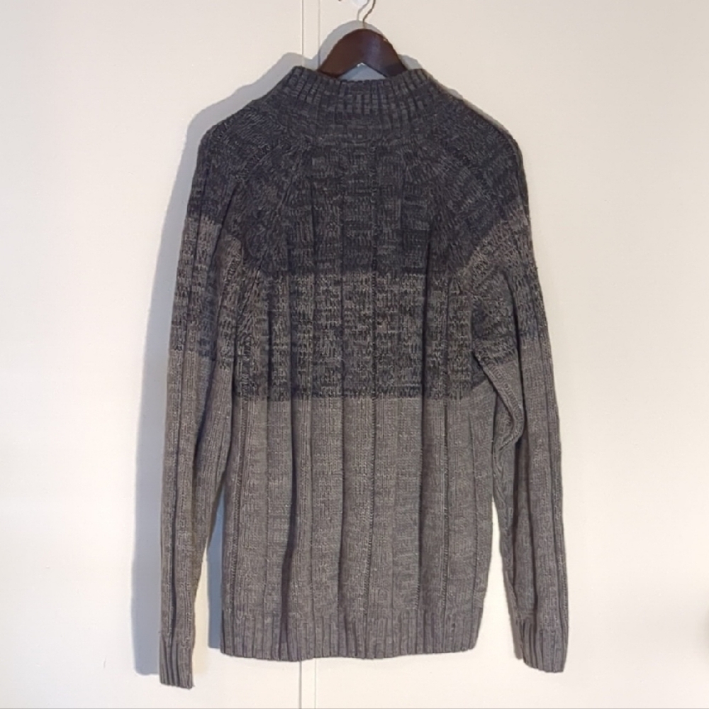 Weatherproof Vintage Men's Charcoal Cable Knit Sweater - Picture 7 of 7